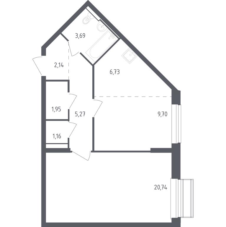 Apartment Sale, 51.38 sq. m. at Rublevskiy Kvartal, Laykovo Green Quarter, zhiloy kompleks Gorod-sobytiye Laykovo, selo Laykovo, Odintsovskiy City District, Moscow Region, Russia #1