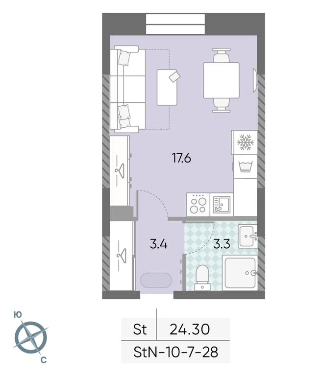 Apartment Sale, 24.3平方米 at Zilart, Rodchenko Street, 1, Moscow, Russia #2