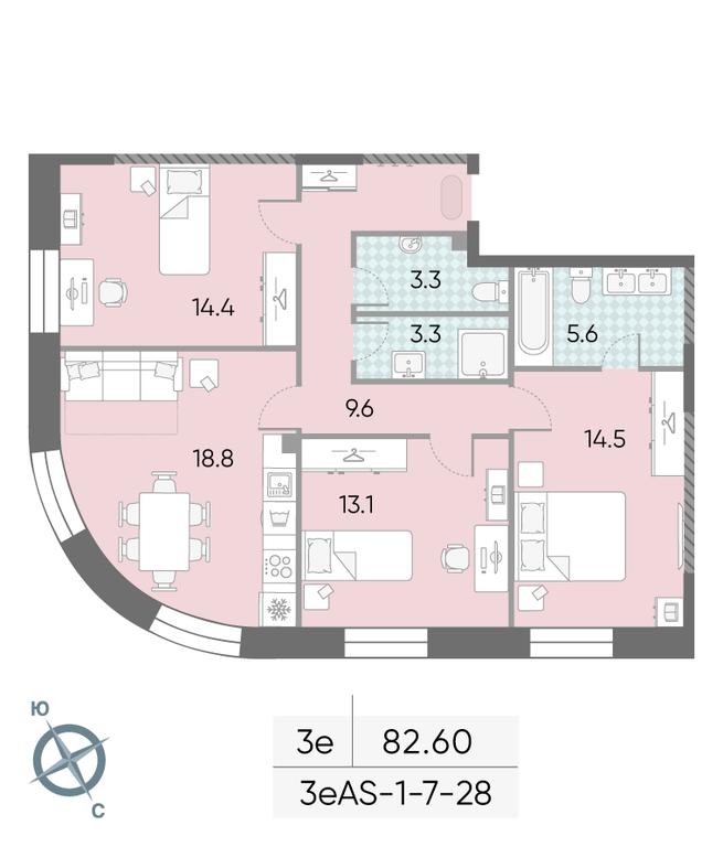 3-BD Apartment Sale, 82.6 sq. m. at Zilart, Rodchenko Street, 1, Moscow, Russia #1 3-BD Apartment Sale, 82.6 sq. m. at Zilart, Rodchenko Street, 1, Moscow, Russia #1