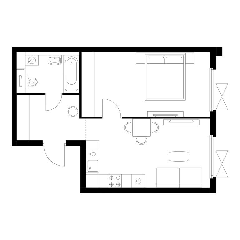 1-BD Apartment Sale, 44.1 sq. m. at Yaroslavskij kvartal, Yaroslavskiy Drive, 116, Korolyov, Moscow Region, Russia #1 1-BD Apartment Sale, 44.1 sq. m. at Yaroslavskij kvartal, Yaroslavskiy Drive, 116, Korolyov, Moscow Region, Russia #1