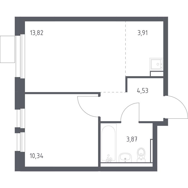 Apartment Sale, 36.47 sq. m. at Kvartal Ivakino, kvartal Ivakino, mikrorayon Klyazma-Starbeyevo, Khimki, Moscow Region, Russia #1 Apartment Sale, 36.47 sq. m. at Kvartal Ivakino, kvartal Ivakino, mikrorayon Klyazma-Starbeyevo, Khimki, Moscow Region, Russia #1