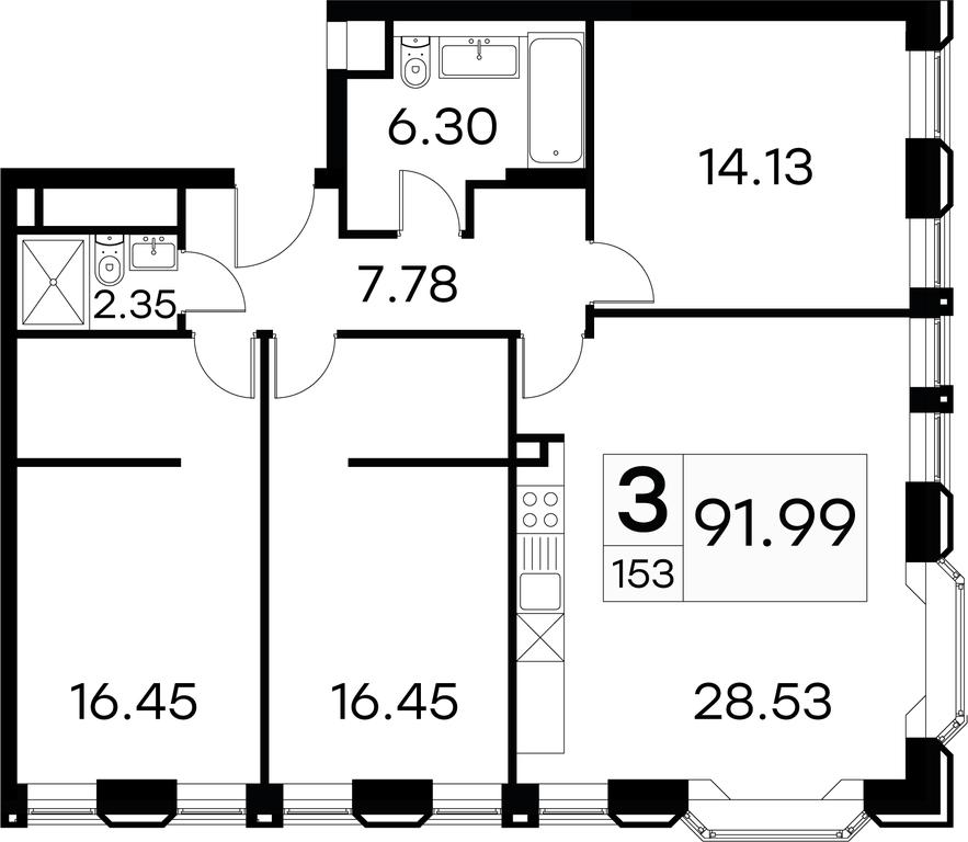 3-BD Apartment Sale, 91.99平方米 at Aura Belorusskaya, 1st Yamskogo Polya Street, 28с3, Moscow, Russia #1 3-BD Apartment Sale, 91.99平方米 at Aura Belorusskaya, 1st Yamskogo Polya Street, 28с3, Moscow, Russia #1