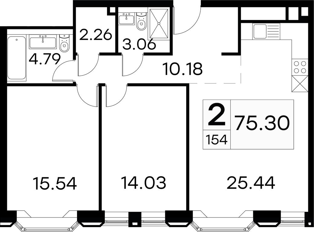 2-BD Apartment Sale, 75.6 sq. m. at Aura Belorusskaya, 1st Yamskogo Polya Street, 28с3, Moscow, Russia #1 2-BD Apartment Sale, 75.6 sq. m. at Aura Belorusskaya, 1st Yamskogo Polya Street, 28с3, Moscow, Russia #1