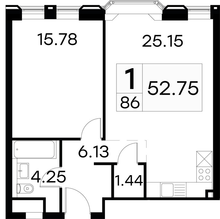 1-BD Apartment Sale, 52.9 sq. m. at Aura Belorusskaya, 1st Yamskogo Polya Street, 28с3, Moscow, Russia #1 1-BD Apartment Sale, 52.9 sq. m. at Aura Belorusskaya, 1st Yamskogo Polya Street, 28с3, Moscow, Russia #1