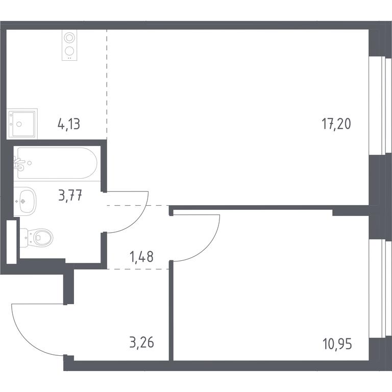 Apartment Sale, 40.79 sq. m. at Podolskie Kvartaly, zhiloy kompleks Podolskiye Kvartaly, Ryazanovskoe Settlement, Moscow, Russia #1 Apartment Sale, 40.79 sq. m. at Podolskie Kvartaly, zhiloy kompleks Podolskiye Kvartaly, Ryazanovskoe Settlement, Moscow, Russia #1