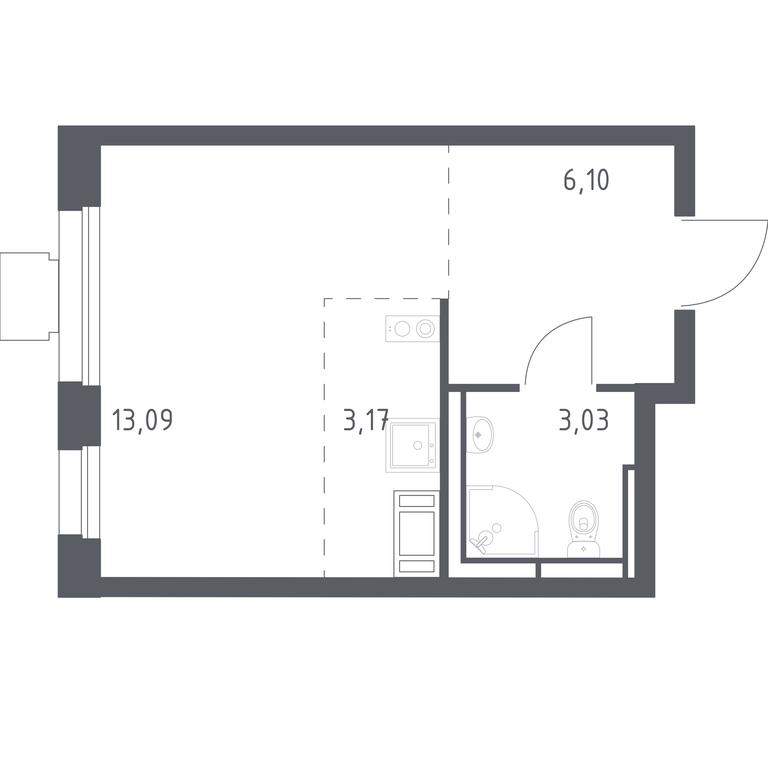 Apartment Sale, 24.8平方米 at Tomilino Park, 1-y kvartal, posyolok Zhilino-1, Lubertsy City District, Moscow Region, Russia #1 Apartment Sale, 24.8平方米 at Tomilino Park, 1-y kvartal, posyolok Zhilino-1, Lubertsy City District, Moscow Region, Russia #1
