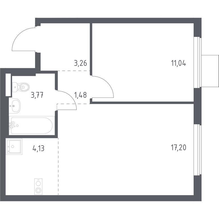 Apartment Sale, 40.88 sq. m. at Gorki Park, Shkolnaya ulitsa, 2, derevnya Korobovo, Leninskiy City District, Moscow Region, Russia #1