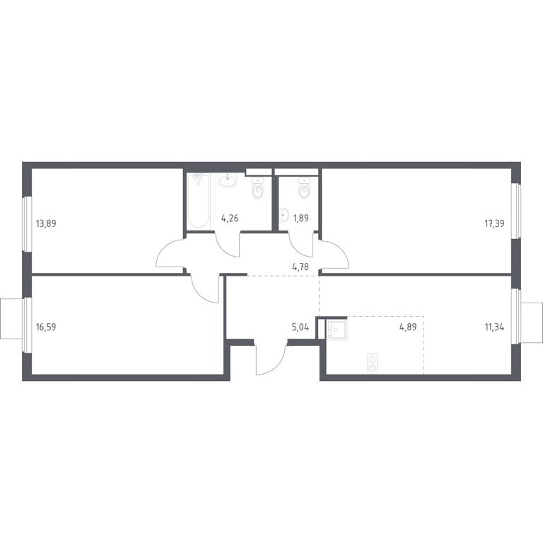 2-BD Apartment Sale, 80.07平方米 at Gorki Park, Shkolnaya ulitsa, 2, derevnya Korobovo, Leninskiy City District, Moscow Region, Russia #1 2-BD Apartment Sale, 80.07平方米 at Gorki Park, Shkolnaya ulitsa, 2, derevnya Korobovo, Leninskiy City District, Moscow Region, Russia #1