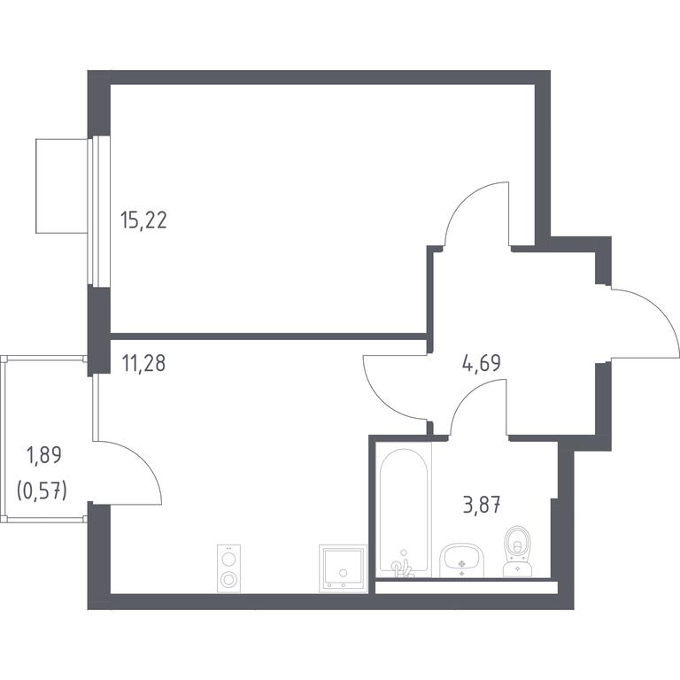Apartment Sale, 35.63 sq. m. at Gorki Park, Shkolnaya ulitsa, 2, derevnya Korobovo, Leninskiy City District, Moscow Region, Russia #1 Apartment Sale, 35.63 sq. m. at Gorki Park, Shkolnaya ulitsa, 2, derevnya Korobovo, Leninskiy City District, Moscow Region, Russia #1