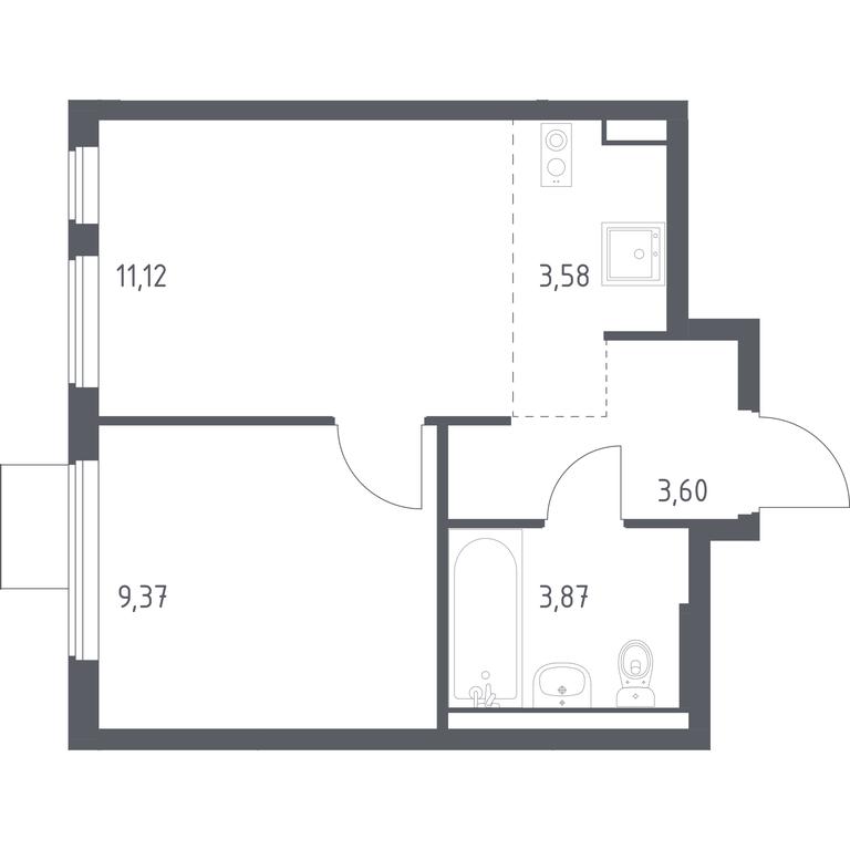Apartment Sale, 31.54 sq. m. at Gorki Park, Shkolnaya ulitsa, 2, derevnya Korobovo, Leninskiy City District, Moscow Region, Russia #1 Apartment Sale, 31.54 sq. m. at Gorki Park, Shkolnaya ulitsa, 2, derevnya Korobovo, Leninskiy City District, Moscow Region, Russia #1