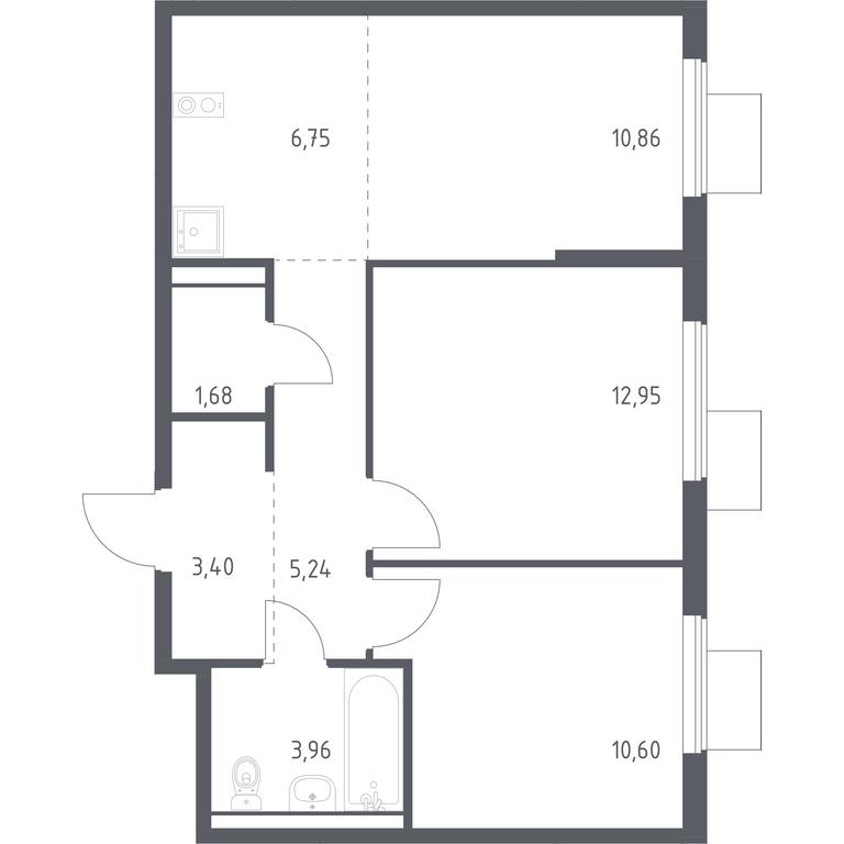 1-BD Apartment Sale, 55.44平方米 at Gorki Park, Shkolnaya ulitsa, 2, derevnya Korobovo, Leninskiy City District, Moscow Region, Russia #1 1-BD Apartment Sale, 55.44平方米 at Gorki Park, Shkolnaya ulitsa, 2, derevnya Korobovo, Leninskiy City District, Moscow Region, Russia #1