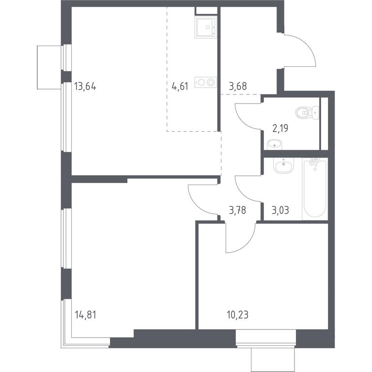 1-BD Apartment Sale, 55.97 sq. m. at Gorki Park, Shkolnaya ulitsa, 2, derevnya Korobovo, Leninskiy City District, Moscow Region, Russia #1 1-BD Apartment Sale, 55.97 sq. m. at Gorki Park, Shkolnaya ulitsa, 2, derevnya Korobovo, Leninskiy City District, Moscow Region, Russia #1