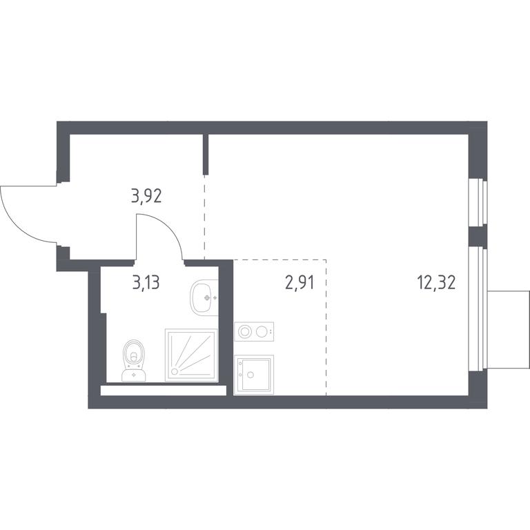 Apartment Sale, 22.28 sq. m. at Gorki Park, Shkolnaya ulitsa, 2, derevnya Korobovo, Leninskiy City District, Moscow Region, Russia #1