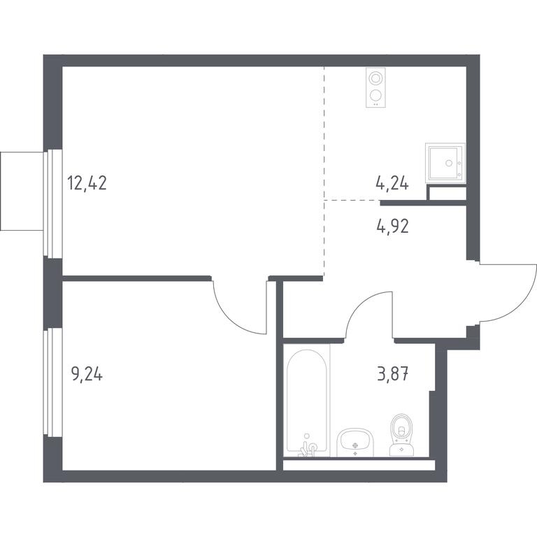 Apartment Sale, 34.69 sq. m. at Gorki Park, Shkolnaya ulitsa, 2, derevnya Korobovo, Leninskiy City District, Moscow Region, Russia #1 Apartment Sale, 34.69 sq. m. at Gorki Park, Shkolnaya ulitsa, 2, derevnya Korobovo, Leninskiy City District, Moscow Region, Russia #1