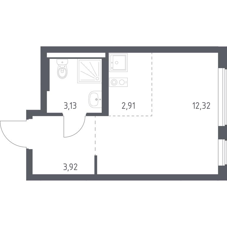 Apartment Sale, 22.28 sq. m. at Gorki Park, Shkolnaya ulitsa, 2, derevnya Korobovo, Leninskiy City District, Moscow Region, Russia #1