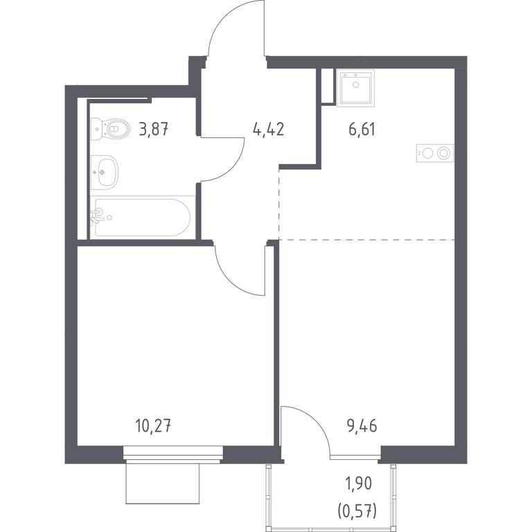 Apartment Sale, 35.2 sq. m. at Gorki Park, Shkolnaya ulitsa, 2, derevnya Korobovo, Leninskiy City District, Moscow Region, Russia #1 Apartment Sale, 35.2 sq. m. at Gorki Park, Shkolnaya ulitsa, 2, derevnya Korobovo, Leninskiy City District, Moscow Region, Russia #1