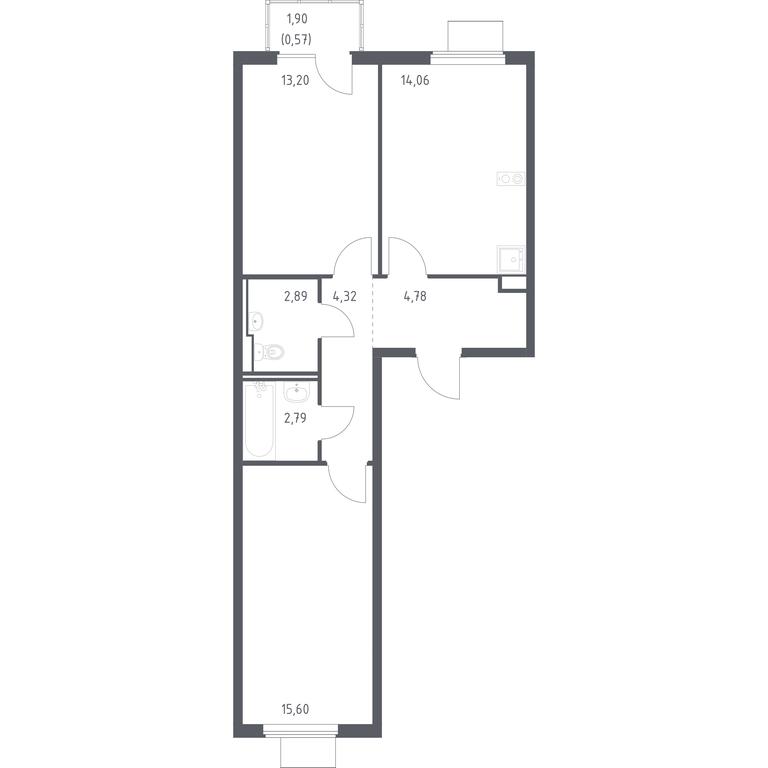 1-BD Apartment Sale, 58.21平方米 at Gorki Park, Shkolnaya ulitsa, 2, derevnya Korobovo, Leninskiy City District, Moscow Region, Russia #1 1-BD Apartment Sale, 58.21平方米 at Gorki Park, Shkolnaya ulitsa, 2, derevnya Korobovo, Leninskiy City District, Moscow Region, Russia #1