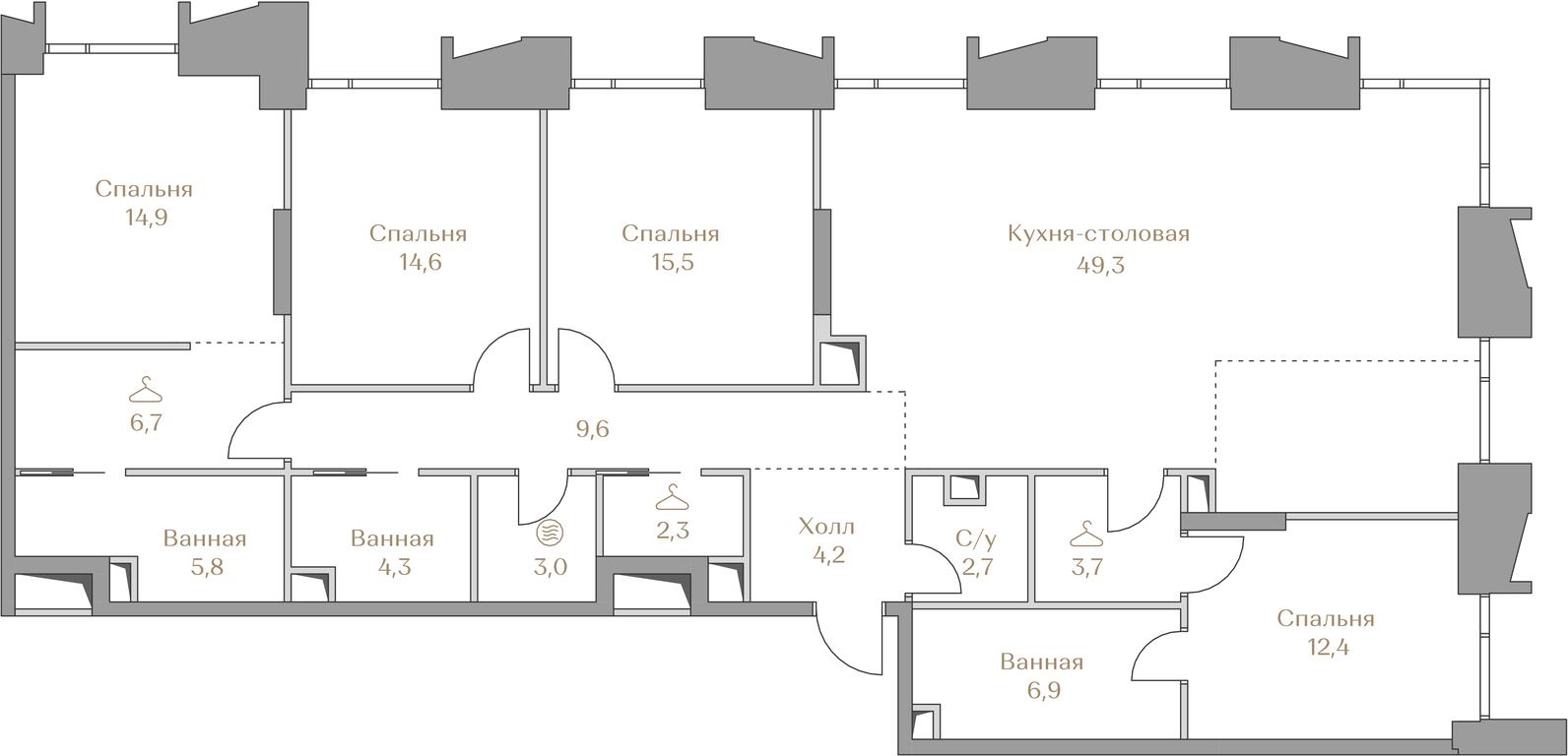 4-BD Apartment Sale, 155.9平方米 at Luzhniki Collection, Luzhnetskaya Embankment, 2/4с17, Moscow, Russia #1 4-BD Apartment Sale, 155.9平方米 at Luzhniki Collection, Luzhnetskaya Embankment, 2/4с17, Moscow, Russia #1