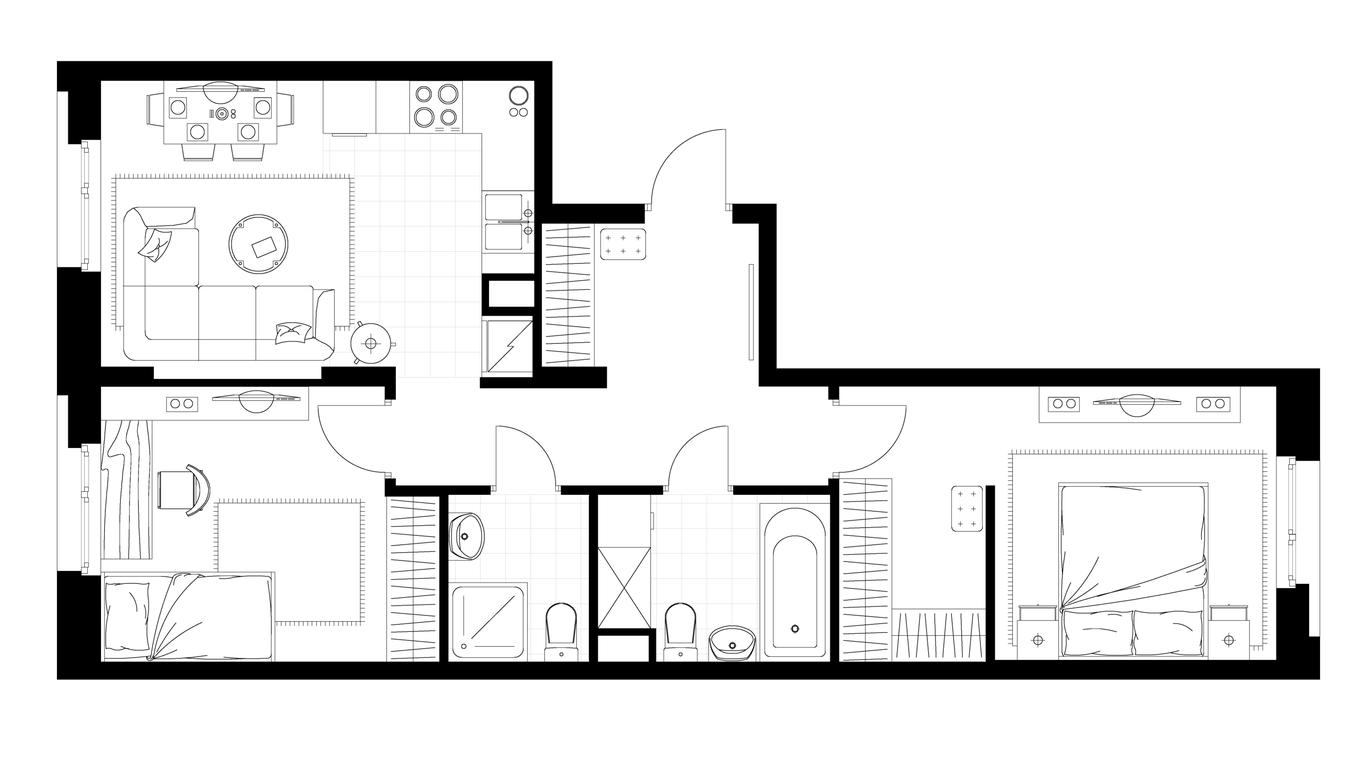 2-BD Apartment Sale, 61.5 sq. m. at Rezidentsii Skolkovo, Kashtanovaya ulitsa, 1, rabochiy posyolok Zarechye, Odintsovskiy City District, Moscow Region, Russia #1 2-BD Apartment Sale, 61.5 sq. m. at Rezidentsii Skolkovo, Kashtanovaya ulitsa, 1, rabochiy posyolok Zarechye, Odintsovskiy City District, Moscow Region, Russia #1