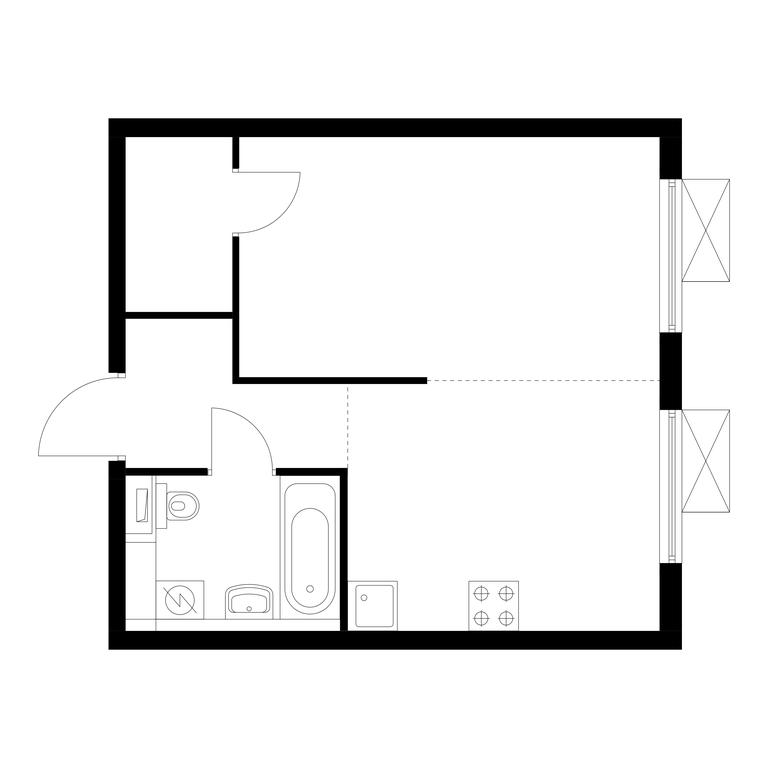 1-BD Apartment Sale, 34.1 sq. m. at Kavkazskiy Bulvar 51, Kavkazsky Boulevard, 51с3, Moscow, Russia #1