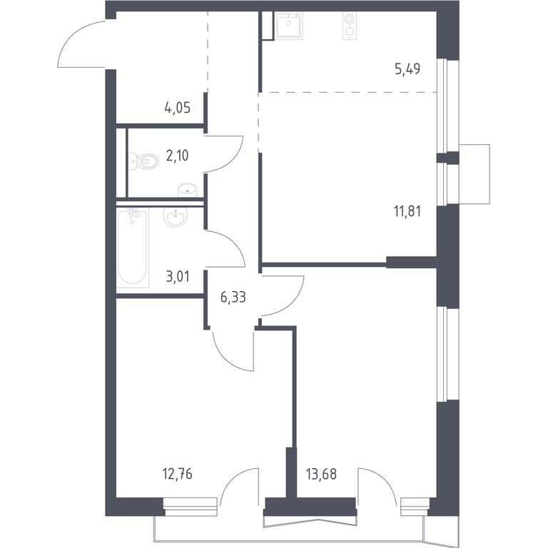 1-BD Apartment Sale, 58.3平方米 at Kvartal Aviatorov, ulitsa Koldunova, Aviatorov Microdistrict, Balashikha, Moscow Region, Russia #1 1-BD Apartment Sale, 58.3平方米 at Kvartal Aviatorov, ulitsa Koldunova, Aviatorov Microdistrict, Balashikha, Moscow Region, Russia #1