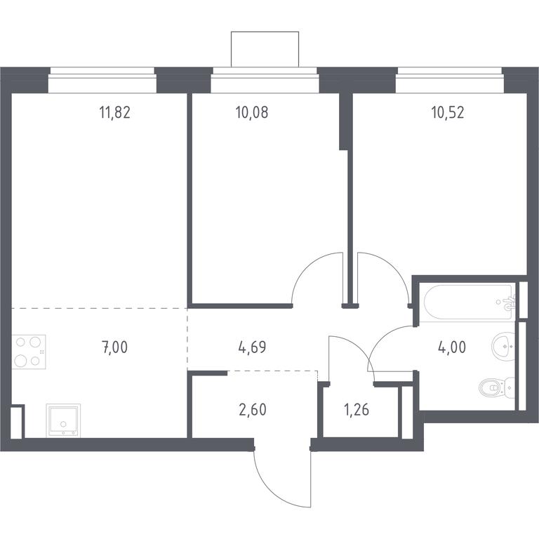 1-BD Apartment Sale, 51.97平方米 at Bogdanovskiy Les, derevnya Bogdanikha, Leninskiy City District, Moscow Region, Russia #1 1-BD Apartment Sale, 51.97平方米 at Bogdanovskiy Les, derevnya Bogdanikha, Leninskiy City District, Moscow Region, Russia #1