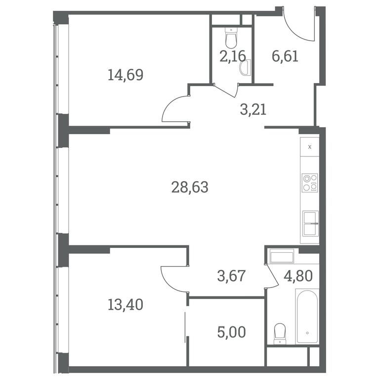 1-BD Apartment Sale, 82.6 sq. m. at Headliner, Shmitovsky Drive, 39, Moscow, Russia #1 1-BD Apartment Sale, 82.6 sq. m. at Headliner, Shmitovsky Drive, 39, Moscow, Russia #1