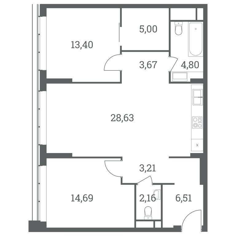 1-BD Apartment Sale, 82.5 sq. m. at Headliner, Shmitovsky Drive, 39, Moscow, Russia #1 1-BD Apartment Sale, 82.5 sq. m. at Headliner, Shmitovsky Drive, 39, Moscow, Russia #1