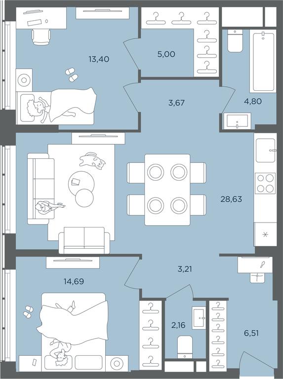 1-BD Apartment Sale, 82.5 sq. m. at Headliner, Shmitovsky Drive, 39, Moscow, Russia #2 1-BD Apartment Sale, 82.5 sq. m. at Headliner, Shmitovsky Drive, 39, Moscow, Russia #2
