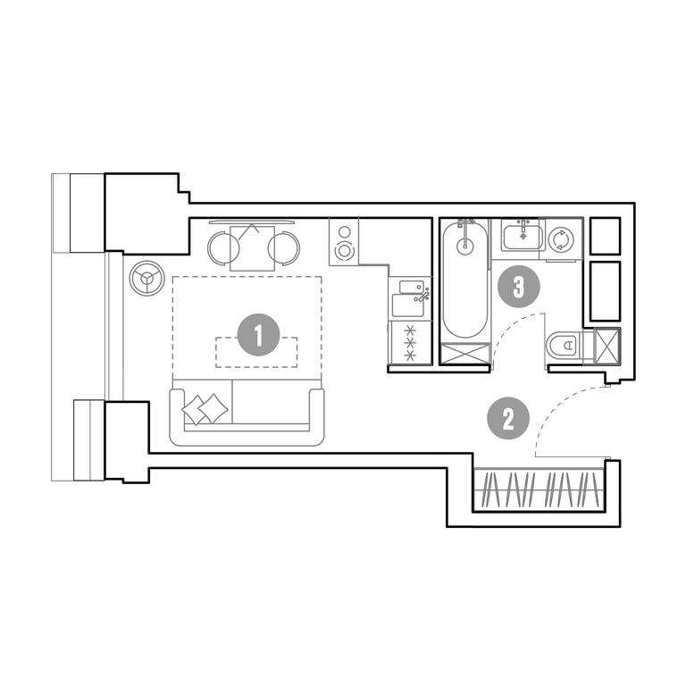 Apartment Sale, 20.9平方米 at Mirapolis, Mira Avenue, 222Ас9, Moscow, Russia #1