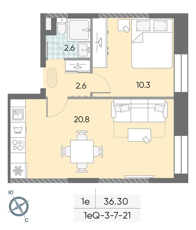1-BD Apartment Sale, 36.3 sq. m. at Zilart, Rodchenko Street, 1, Moscow, Russia #2 1-BD Apartment Sale, 36.3 sq. m. at Zilart, Rodchenko Street, 1, Moscow, Russia #2