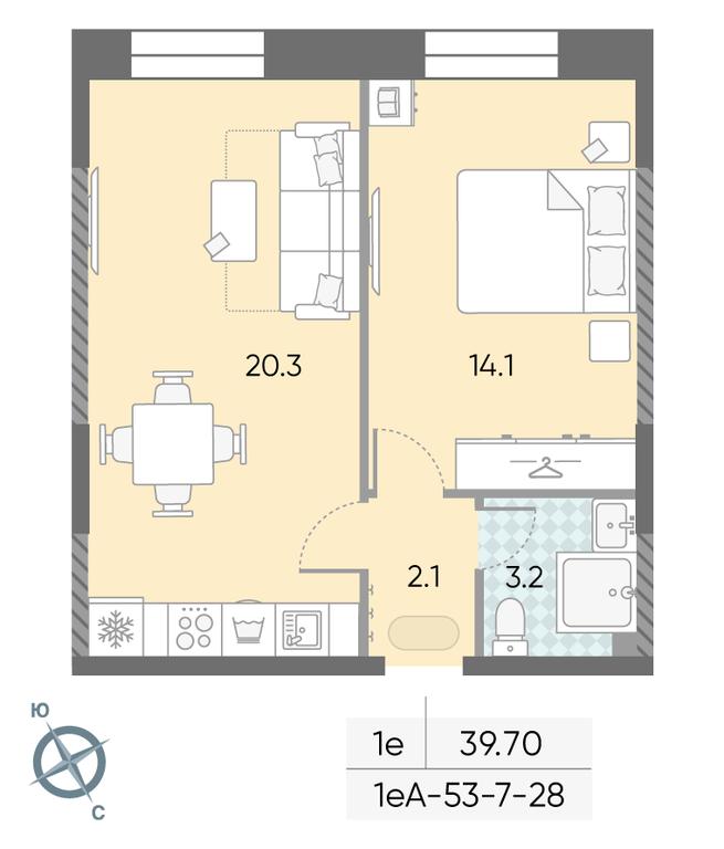 1-BD Apartment Sale, 39.7 sq. m. at Zilart, Rodchenko Street, 1, Moscow, Russia #2 1-BD Apartment Sale, 39.7 sq. m. at Zilart, Rodchenko Street, 1, Moscow, Russia #2