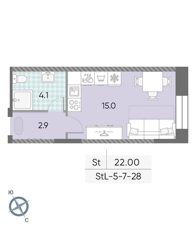 Apartment Sale, 22 sq. m. at Zilart, Rodchenko Street, 1, Moscow, Russia #1