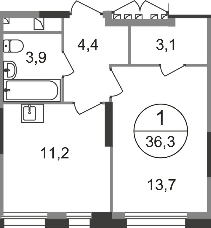 Apartment Sale, 36.3平方米 at Pervyi Moskovskiy, ulitsa Bianki, 1, Moskovskiy, Moscow, Russia #1 Apartment Sale, 36.3平方米 at Pervyi Moskovskiy, ulitsa Bianki, 1, Moskovskiy, Moscow, Russia #1