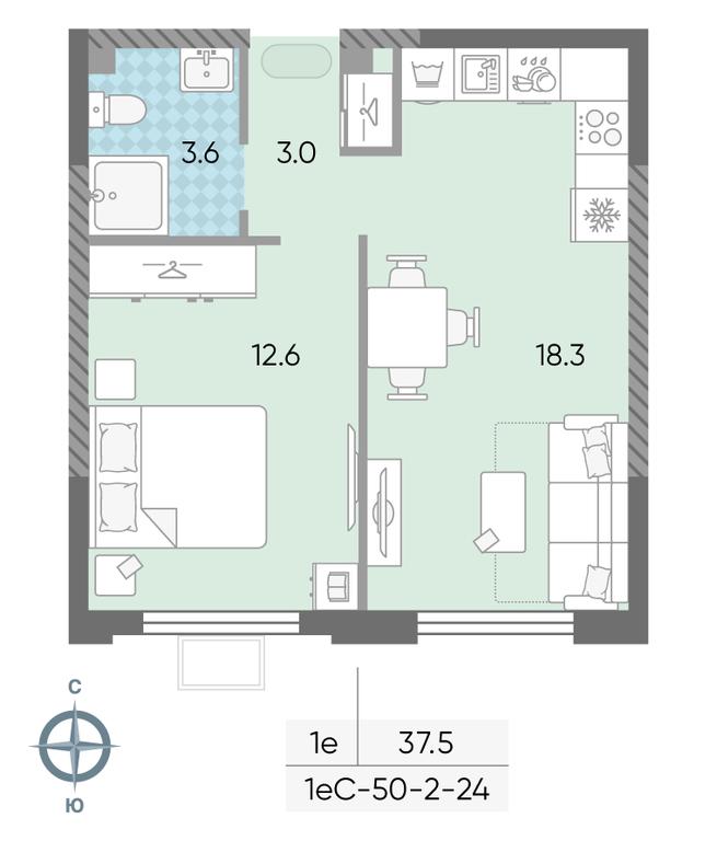 1-BD Apartment Sale, 37.5 sq. m. at Luchi, Proizvodstvennaya Street, 12к1, Moscow, Russia #2 1-BD Apartment Sale, 37.5 sq. m. at Luchi, Proizvodstvennaya Street, 12к1, Moscow, Russia #2