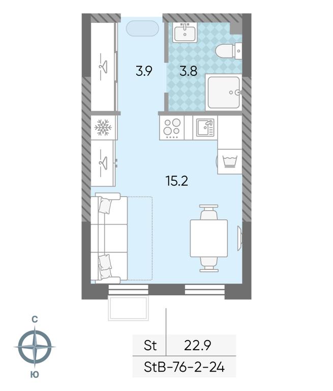 Apartment Sale, 22.9平方米 at Luchi, Proizvodstvennaya Street, 12к1, Moscow, Russia #1 Apartment Sale, 22.9平方米 at Luchi, Proizvodstvennaya Street, 12к1, Moscow, Russia #1