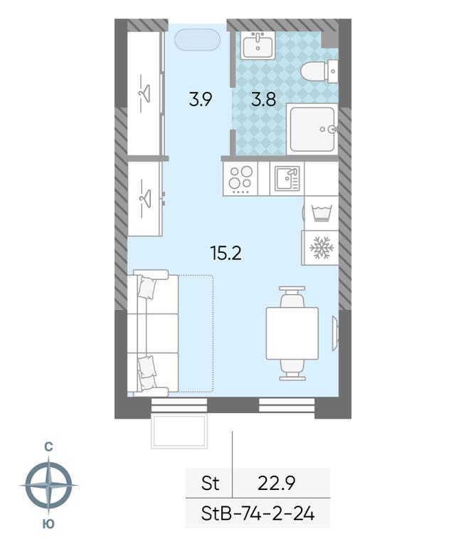 Apartment Sale, 22.9 sq. m. at Luchi, Proizvodstvennaya Street, 12к1, Moscow, Russia #1