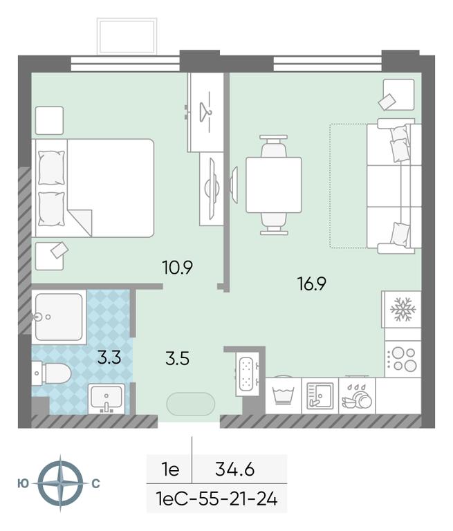 Продажа 1-комн. квартиры, 34,6 м² в ЖК «Лучи», Производственная улица, 12к1, Москва, Россия #1 Продажа 1-комн. квартиры, 34,6 м² в ЖК «Лучи», Производственная улица, 12к1, Москва, Россия #1