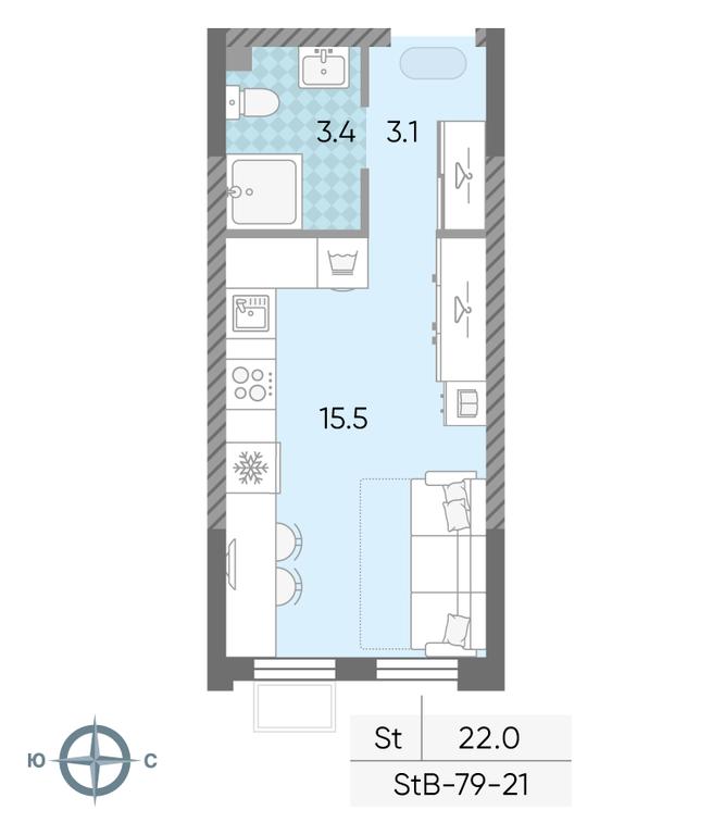 Продажа квартиры, 22 м² в ЖК «Лучи», Производственная улица, 12к1, Москва, Россия #2 Продажа квартиры, 22 м² в ЖК «Лучи», Производственная улица, 12к1, Москва, Россия #2