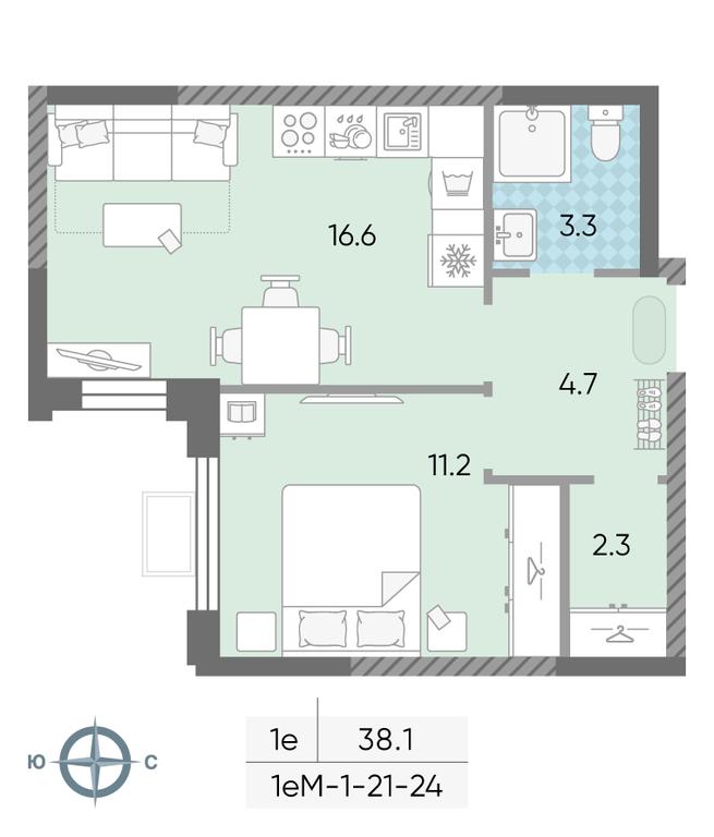Продажа 1-комн. квартиры, 38,1 м² в ЖК «Лучи», Производственная улица, 12к1, Москва, Россия #1 Продажа 1-комн. квартиры, 38,1 м² в ЖК «Лучи», Производственная улица, 12к1, Москва, Россия #1