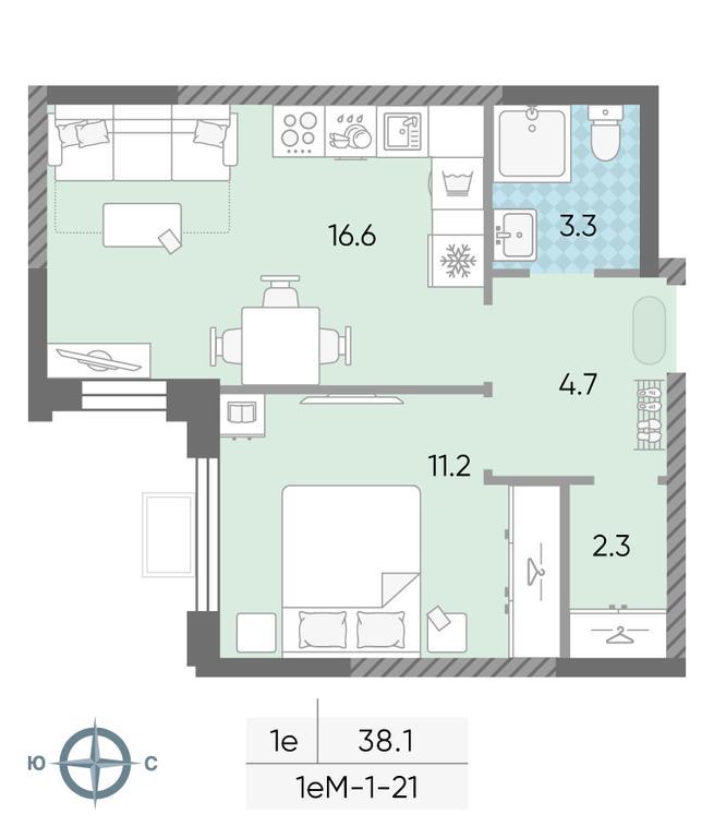 Продажа 1-комн. квартиры, 38,1 м² в ЖК «Лучи», Производственная улица, 12к1, Москва, Россия #2 Продажа 1-комн. квартиры, 38,1 м² в ЖК «Лучи», Производственная улица, 12к1, Москва, Россия #2