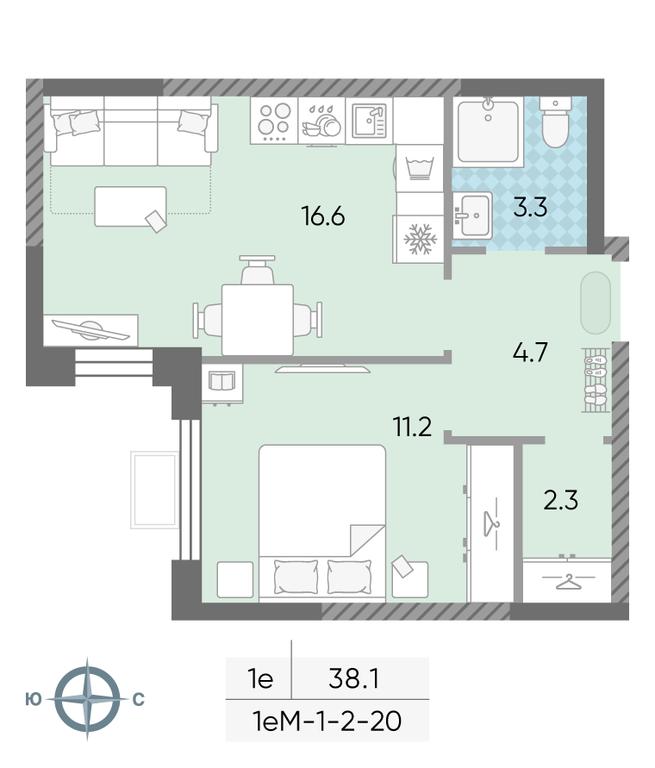 Продажа 1-комн. квартиры, 38,1 м² в ЖК «Лучи», Производственная улица, 12к1, Москва, Россия #1 Продажа 1-комн. квартиры, 38,1 м² в ЖК «Лучи», Производственная улица, 12к1, Москва, Россия #1