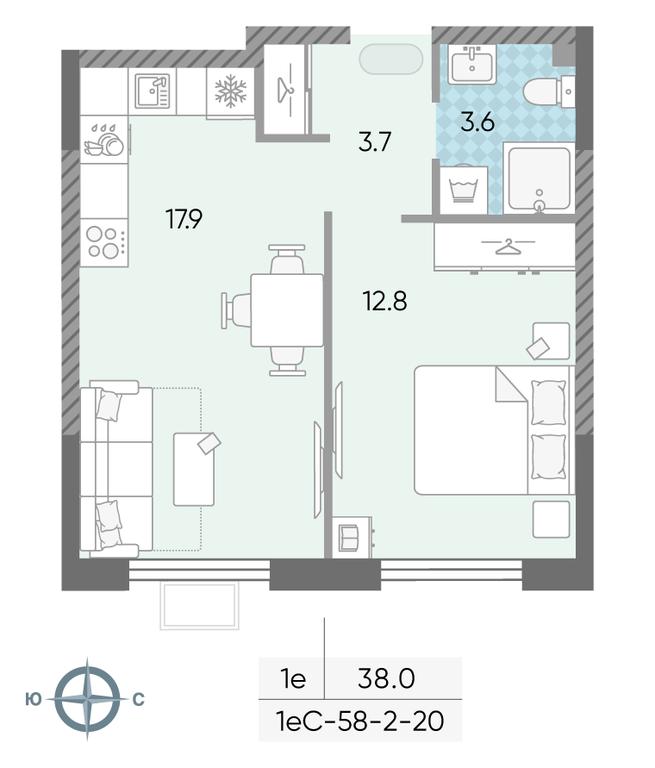 1-BD Apartment Sale, 38 sq. m. at Luchi, Proizvodstvennaya Street, 12к1, Moscow, Russia #2 1-BD Apartment Sale, 38 sq. m. at Luchi, Proizvodstvennaya Street, 12к1, Moscow, Russia #2