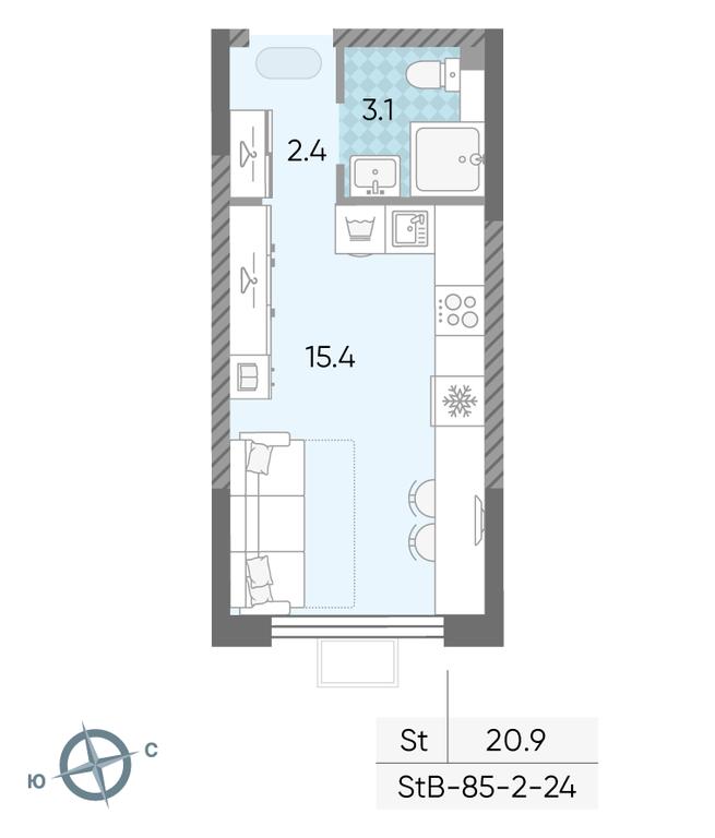 Продажа квартиры, 20,8 м² в ЖК «Лучи», Производственная улица, 12к1, Москва, Россия #1 Продажа квартиры, 20,8 м² в ЖК «Лучи», Производственная улица, 12к1, Москва, Россия #1
