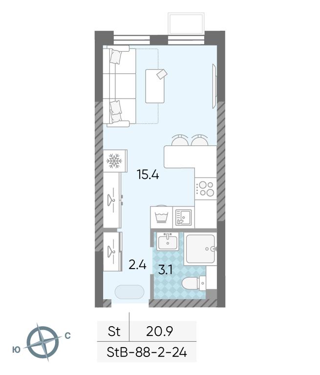 Apartment Sale, 20.9 sq. m. at Luchi, Proizvodstvennaya Street, 12к1, Moscow, Russia #2 Apartment Sale, 20.9 sq. m. at Luchi, Proizvodstvennaya Street, 12к1, Moscow, Russia #2