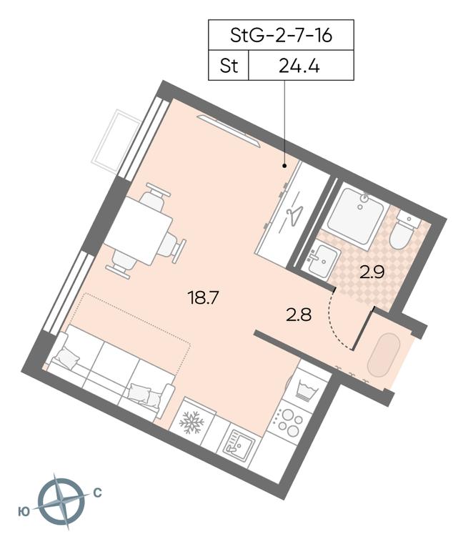 Apartment Sale, 24.2 sq. m. at Luchi, Proizvodstvennaya Street, 12к1, Moscow, Russia #2 Apartment Sale, 24.2 sq. m. at Luchi, Proizvodstvennaya Street, 12к1, Moscow, Russia #2