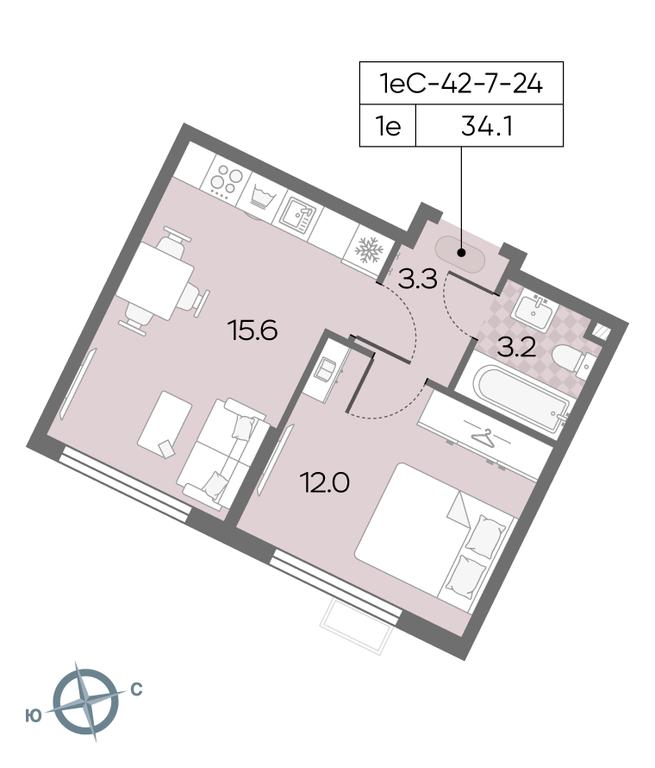 1-BD Apartment Sale, 33.9 sq. m. at Luchi, Proizvodstvennaya Street, 12к1, Moscow, Russia #1 1-BD Apartment Sale, 33.9 sq. m. at Luchi, Proizvodstvennaya Street, 12к1, Moscow, Russia #1