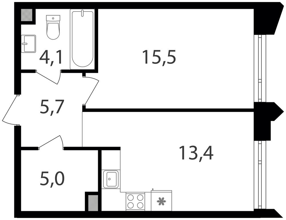 1-BD Apartment Sale, 43.7平方米 at Petrovskiy Park II, Stary Petrovsko-Razumovsky Drive, 1/23, Moscow, Russia #1 1-BD Apartment Sale, 43.7平方米 at Petrovskiy Park II, Stary Petrovsko-Razumovsky Drive, 1/23, Moscow, Russia #1