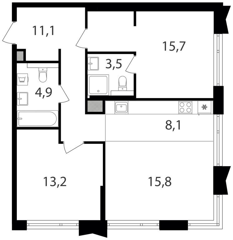 2-BD Apartment Sale, 72.3 sq. m. at Petrovskiy Park II, Stary Petrovsko-Razumovsky Drive, 1/23, Moscow, Russia #1 2-BD Apartment Sale, 72.3 sq. m. at Petrovskiy Park II, Stary Petrovsko-Razumovsky Drive, 1/23, Moscow, Russia #1