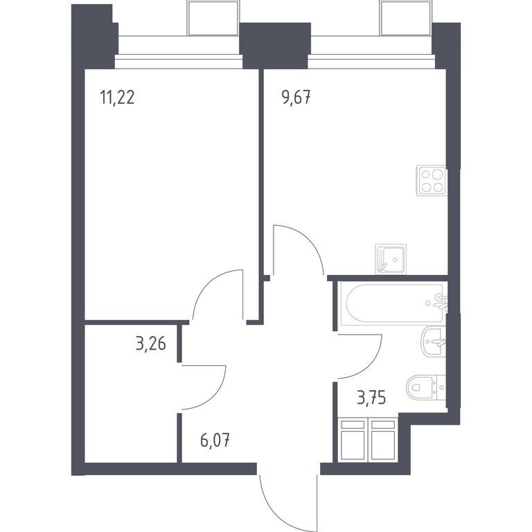 Apartment Sale, 34.14 sq. m. at Troparevo Park, Kiyevskoye shosse, 21-y kilometr, 3с4, Mosrentgen Settlement, Moscow, Russia #1